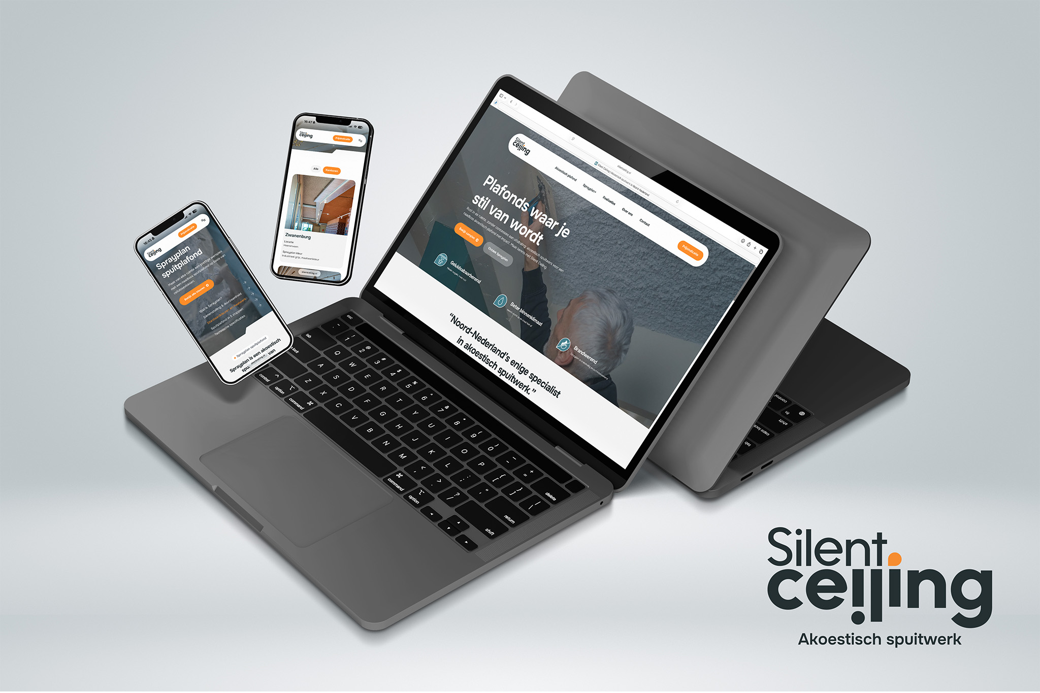 website mockup silent ceiling